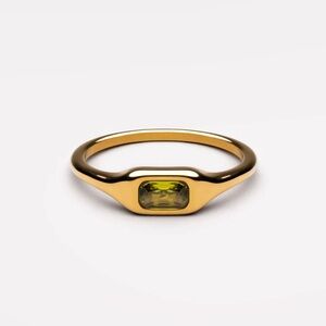 Atolea Laguna Ring - Size 8 - 18k Gold, Waterproof, and New w/ Dust Bag